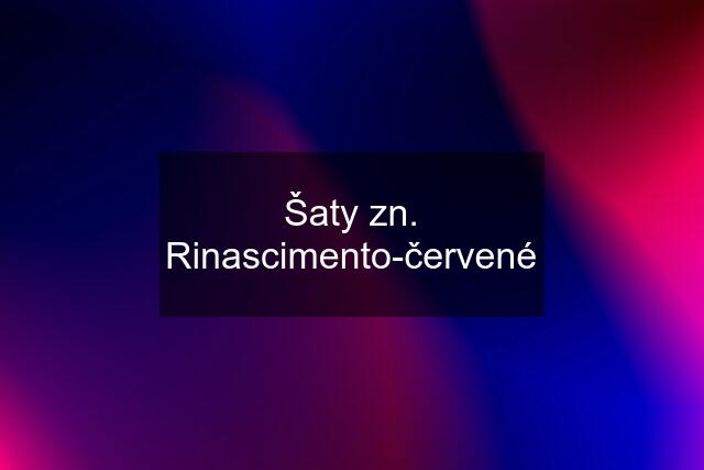 Šaty zn. Rinascimento-červené