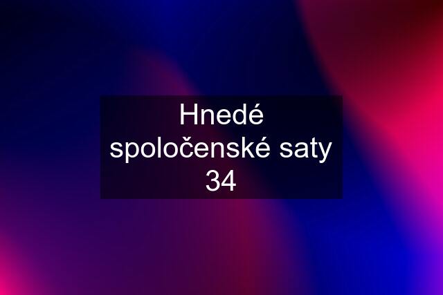 Hnedé spoločenské saty 34