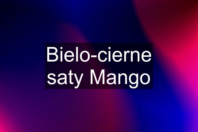 Bielo-cierne saty Mango