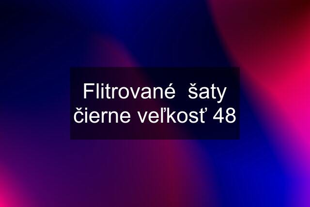 Flitrované  šaty čierne veľkosť 48