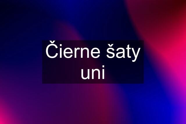 Čierne šaty uni