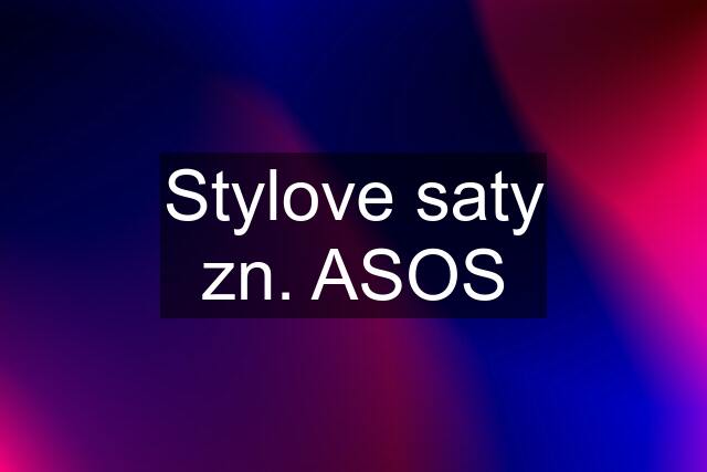 Stylove saty zn. ASOS