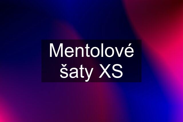 Mentolové šaty XS