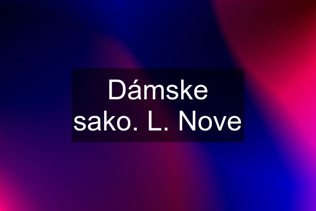 Dámske sako. L. Nove