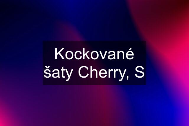 Kockované šaty Cherry, S