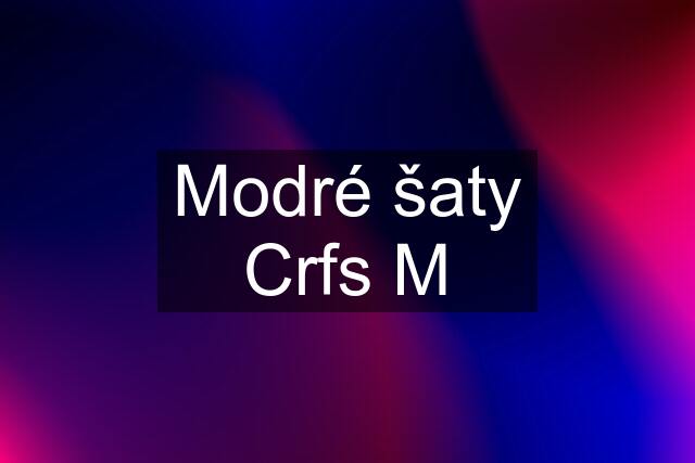 Modré šaty Crfs M