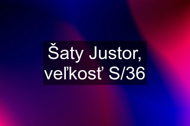 Šaty Justor, veľkosť S/36