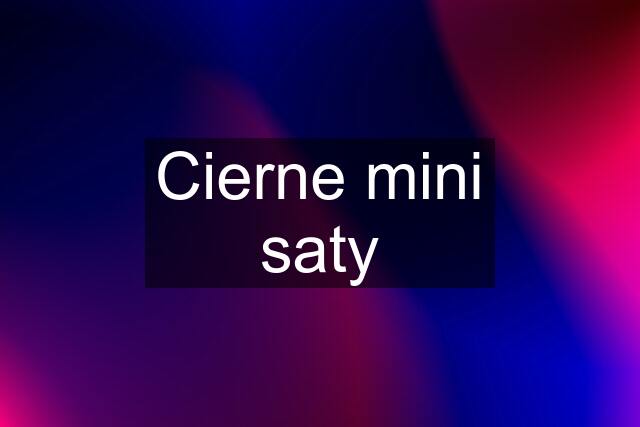 Cierne mini saty