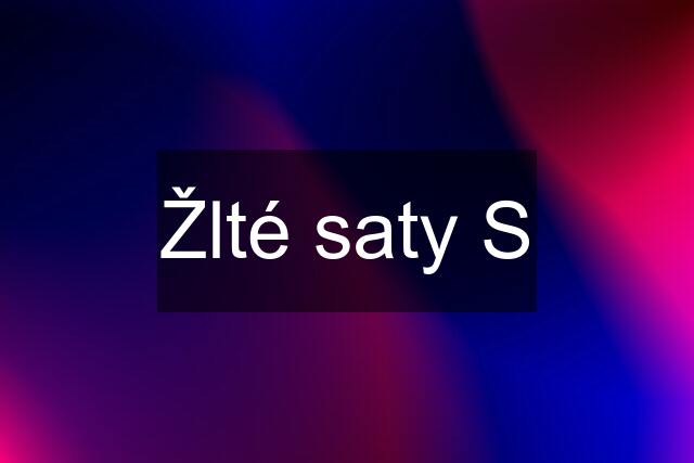 Žlté saty S