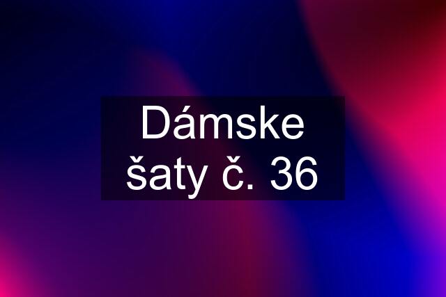 Dámske šaty č. 36