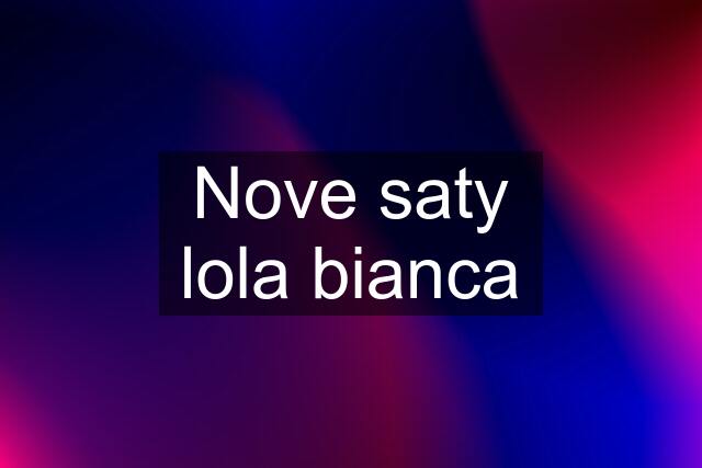 Nove saty lola bianca