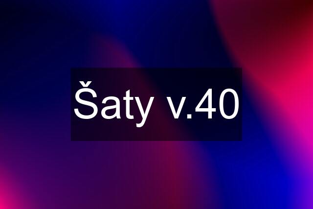 Šaty v.40