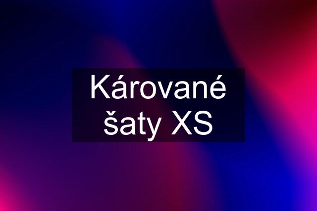 Kárované šaty XS