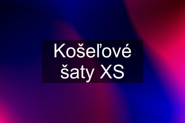 Košeľové šaty XS