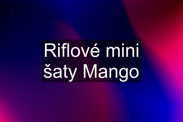 Riflové mini šaty Mango