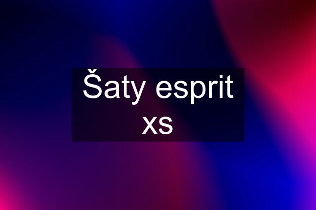 Šaty esprit xs