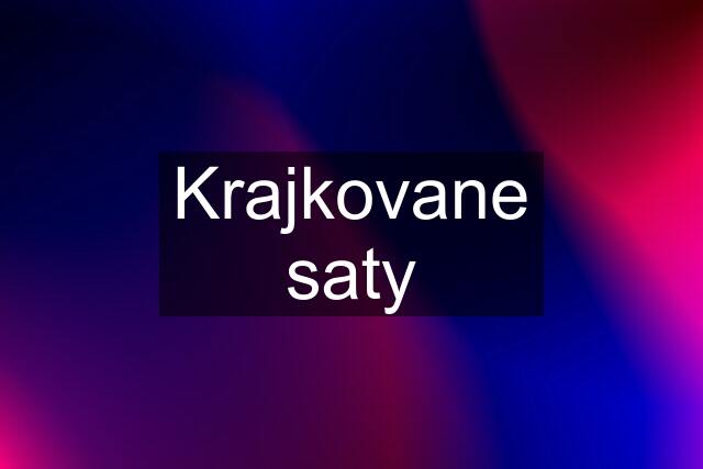Krajkovane saty