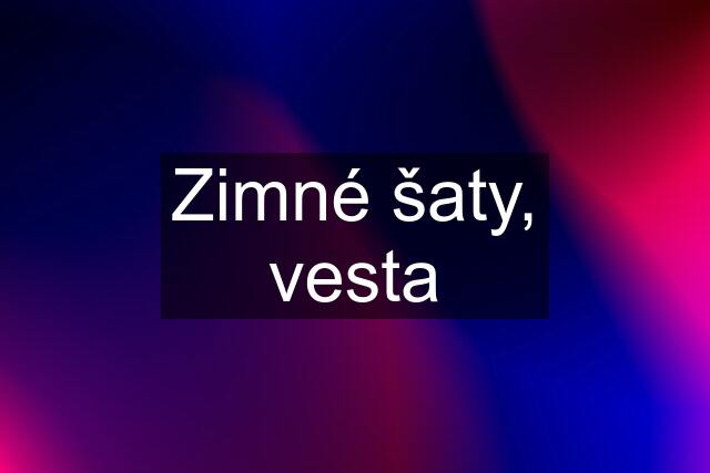 Zimné šaty, vesta