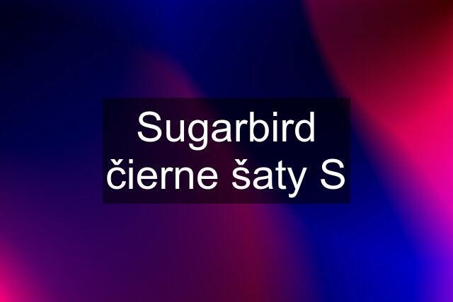 Sugarbird čierne šaty S