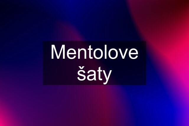 Mentolove šaty