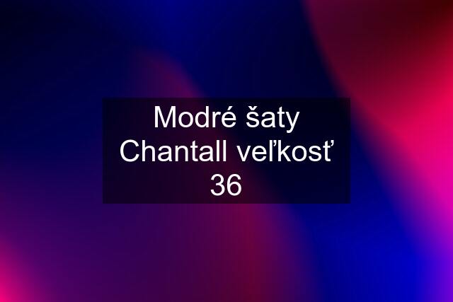 Modré šaty Chantall veľkosť 36