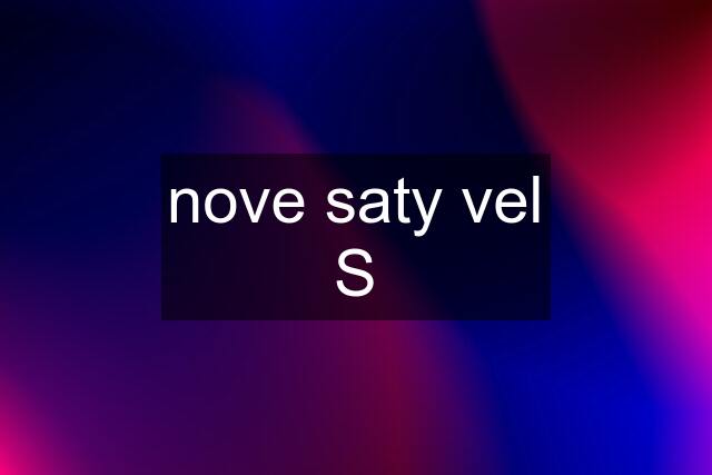 nove saty vel S