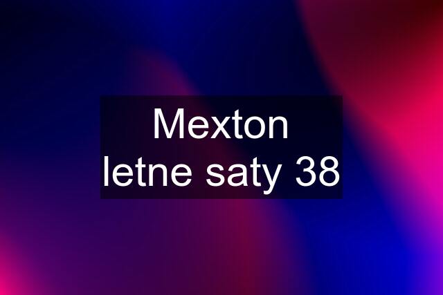 Mexton letne saty 38