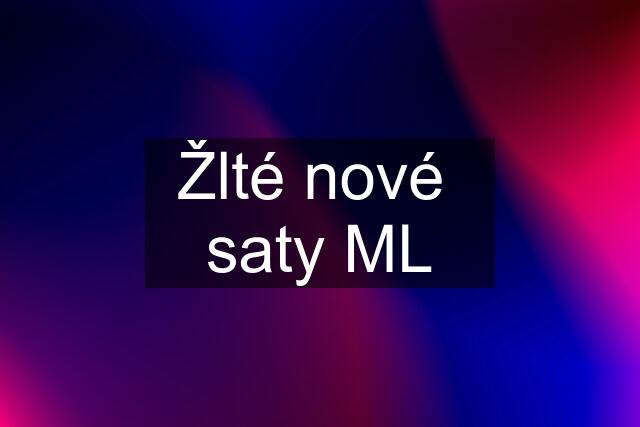 Žlté nové  saty ML