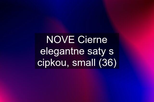 NOVE Cierne elegantne saty s cipkou, small (36)