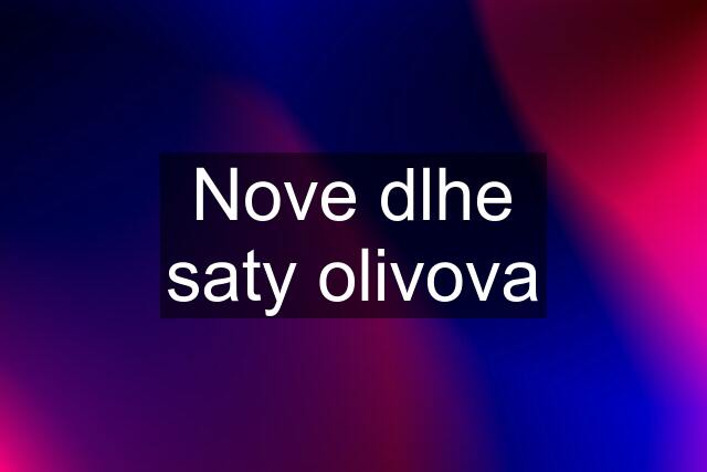 Nove dlhe saty olivova