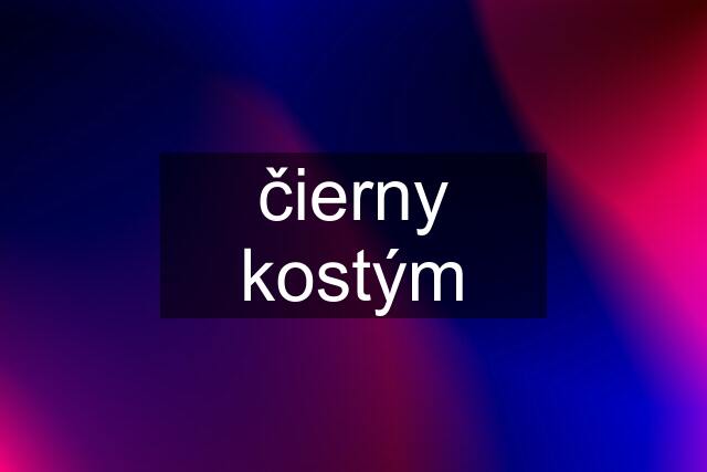 čierny kostým