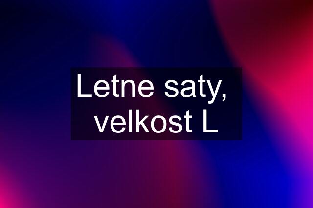 Letne saty,  velkost L