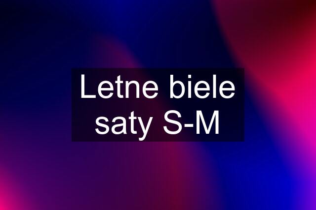 Letne biele saty S-M