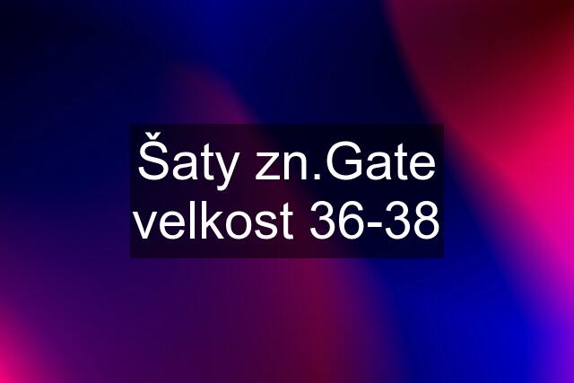 Šaty zn.Gate velkost 36-38