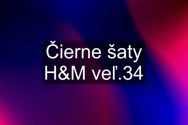 Čierne šaty H&M veľ.34