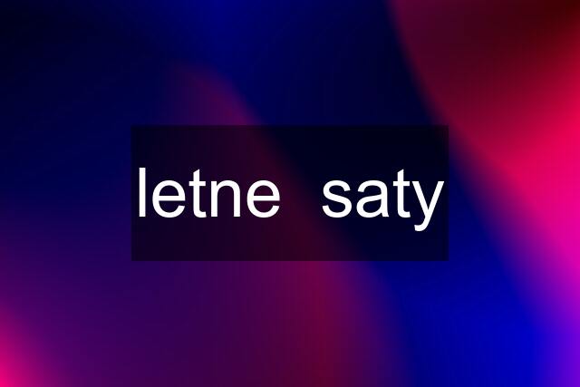 letne  saty