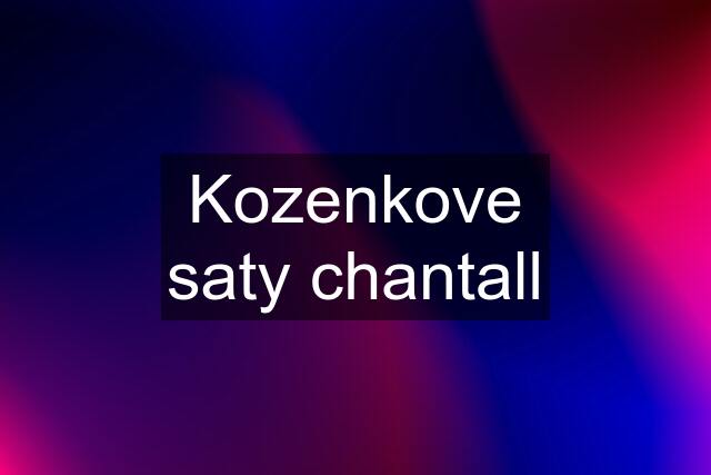 Kozenkove saty chantall