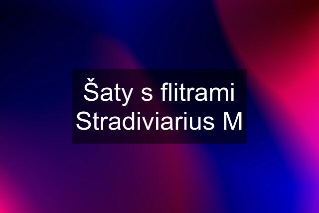 Šaty s flitrami Stradiviarius M