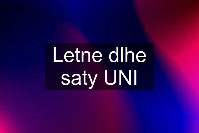 Letne dlhe saty UNI