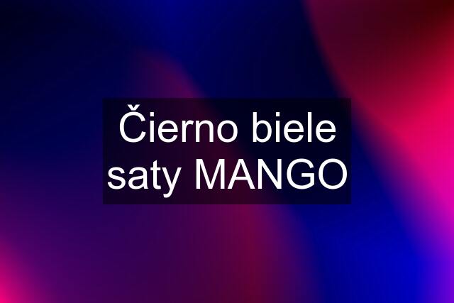 Čierno biele saty MANGO