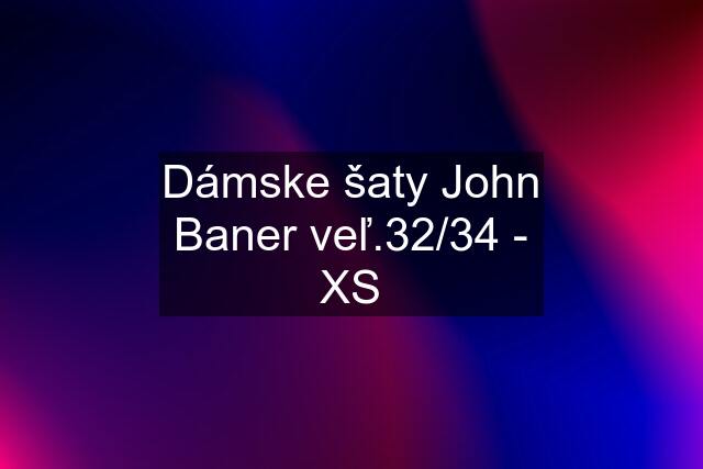 Dámske šaty John Baner veľ.32/34 - XS