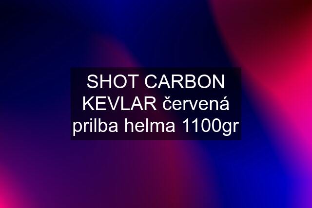 SHOT CARBON KEVLAR červená prilba helma 1100gr