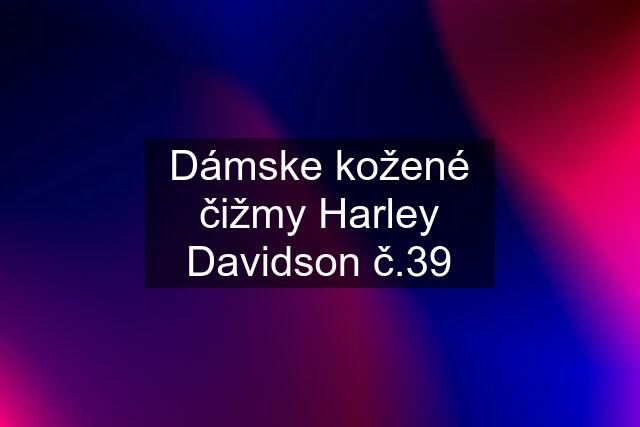 Dámske kožené čižmy Harley Davidson č.39