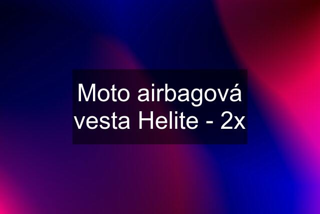 Moto airbagová vesta Helite - 2x