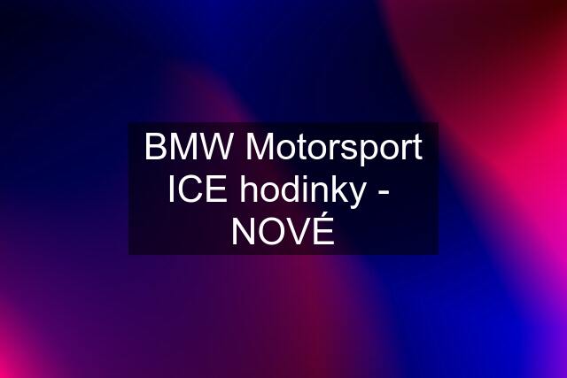 BMW Motorsport ICE hodinky -  NOVÉ