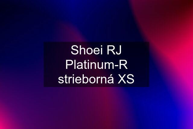 Shoei RJ Platinum-R strieborná XS