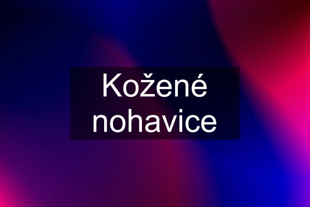 Kožené nohavice