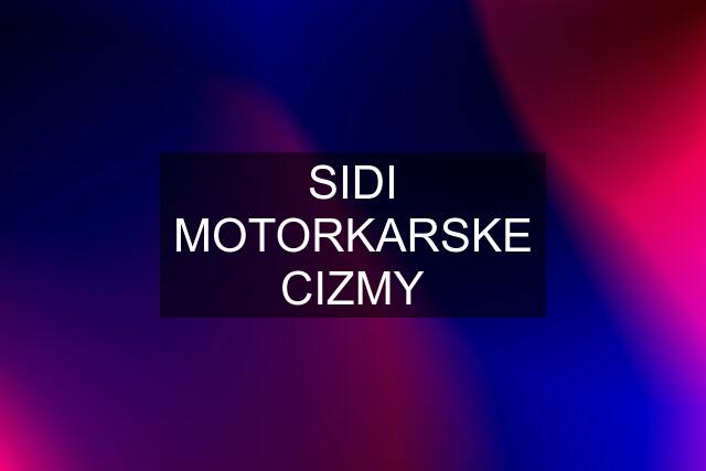 SIDI MOTORKARSKE CIZMY