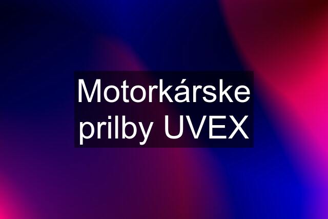 Motorkárske prilby UVEX