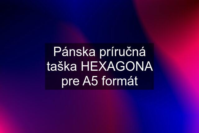 Pánska príručná taška HEXAGONA pre A5 formát